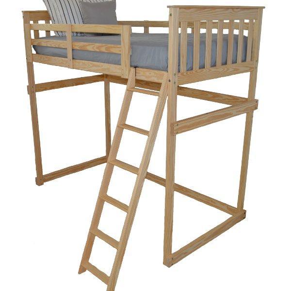Mission Loft Bed w Side Ladder - The Charming Bench Company