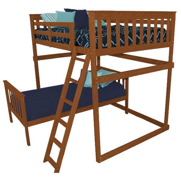 Mission Loft Bed w Side Ladder - The Charming Bench Company