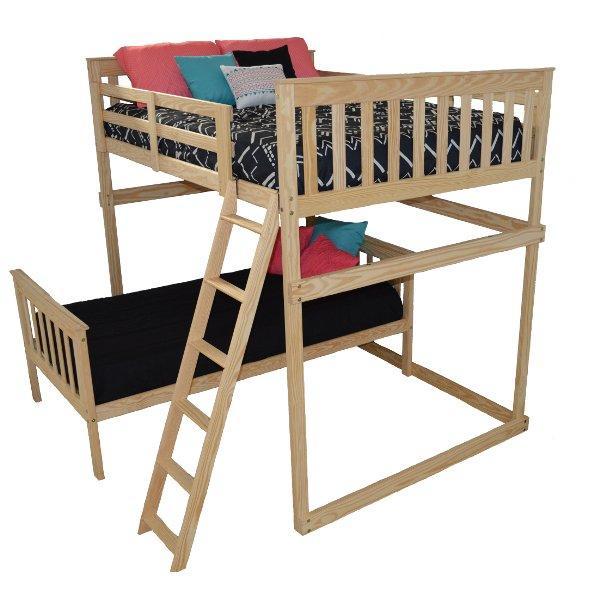 Mission Loft Bed w Side Ladder - The Charming Bench Company