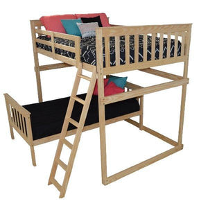 Mission Loft Bed w Side Ladder - The Charming Bench Company