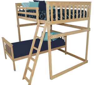 Mission Loft Bed w Side Ladder - The Charming Bench Company