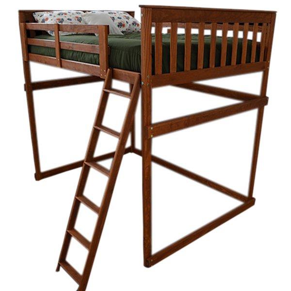 Mission Loft Bed w Side Ladder - The Charming Bench Company