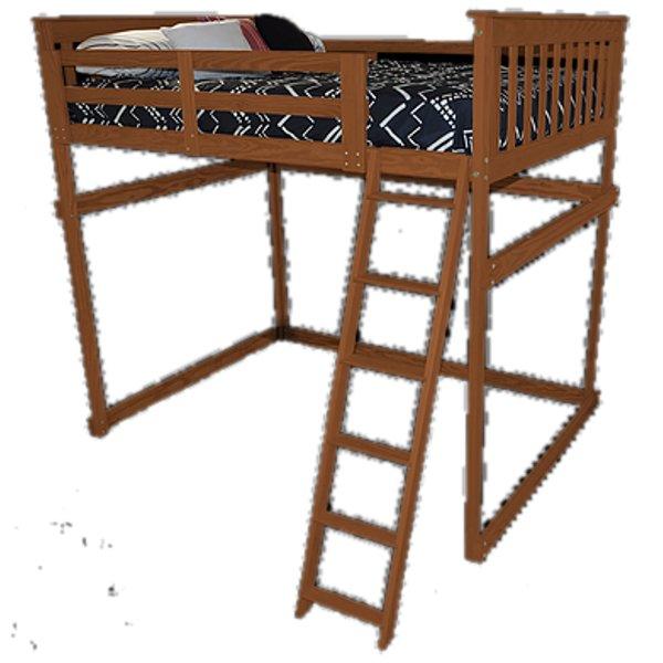 Mission Loft Bed w Side Ladder - The Charming Bench Company