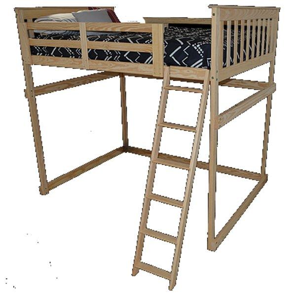 Mission Loft Bed w Side Ladder - The Charming Bench Company