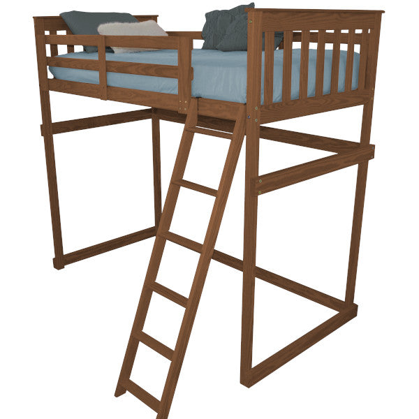 Mission Loft Bed w Side Ladder - The Charming Bench Company