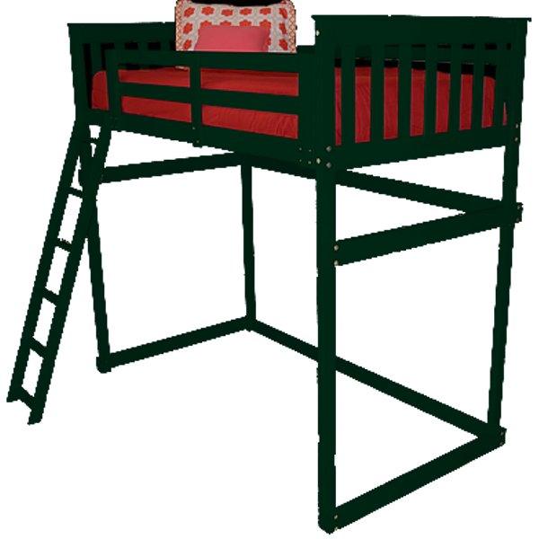 Mission Loft Bed w Side Ladder - The Charming Bench Company