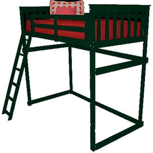 Mission Loft Bed w Side Ladder - The Charming Bench Company