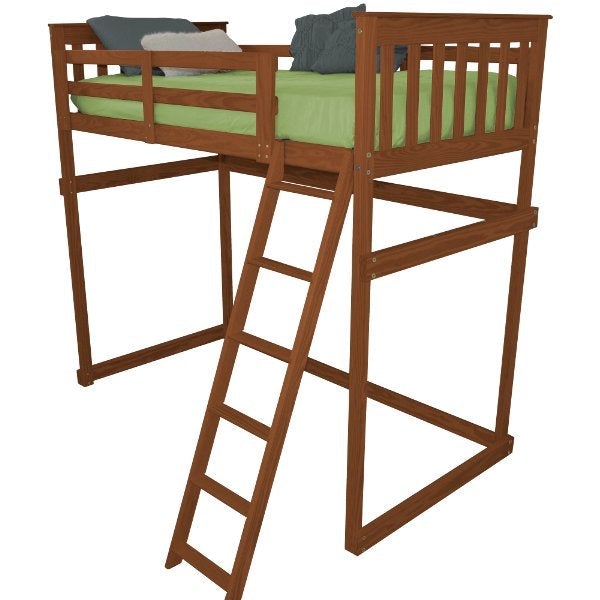 Mission Loft Bed w Side Ladder - The Charming Bench Company