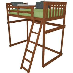 Mission Loft Bed w Side Ladder - The Charming Bench Company