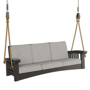 Mission Sofa Rope Swing Porch Swing Black / Cast Ash / Cypress