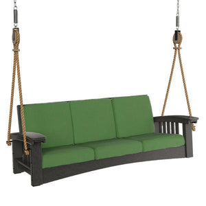 Mission Sofa Rope Swing Porch Swing Black / Spectrum Cilantro / Cypress