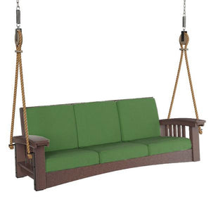 Mission Sofa Rope Swing Porch Swing Brown / Spectrum Cilantro / Cypress