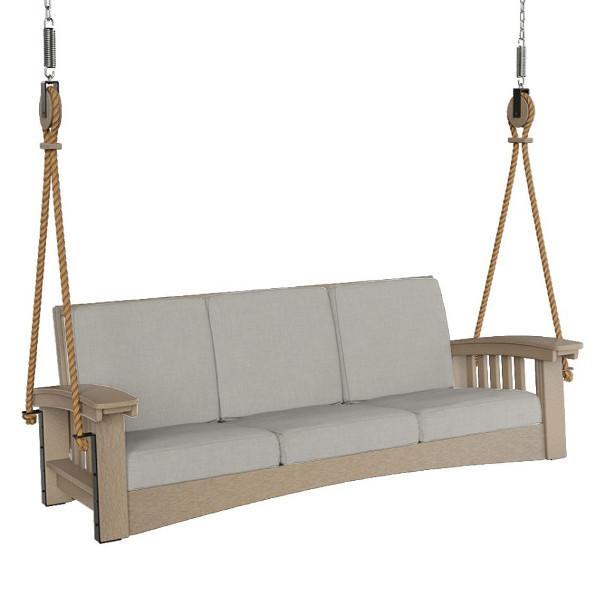 Mission Sofa Rope Swing Porch Swing Weather Wood / Cast Ash / Cypress