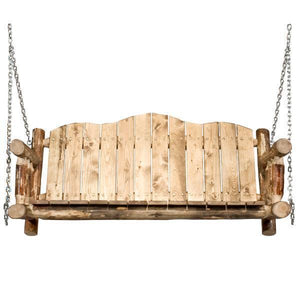 Montana Woodworks Glacier Country Log Porch Swing Porch Swings No
