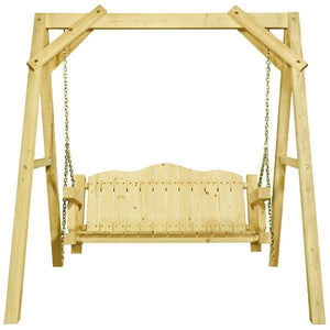 Montana Woodworks Homestead Lawn Swing with "A" Frame Porch Swings Ready to Finish / No