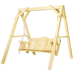 Montana Woodworks Homestead Lawn Swing with "A" Frame Porch Swings Ready to Finish / No