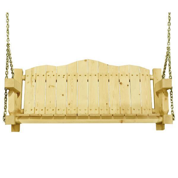 Montana Woodworks Homestead Porch Swing Seat with Chains Porch Swings Clear Exterior Finish / No