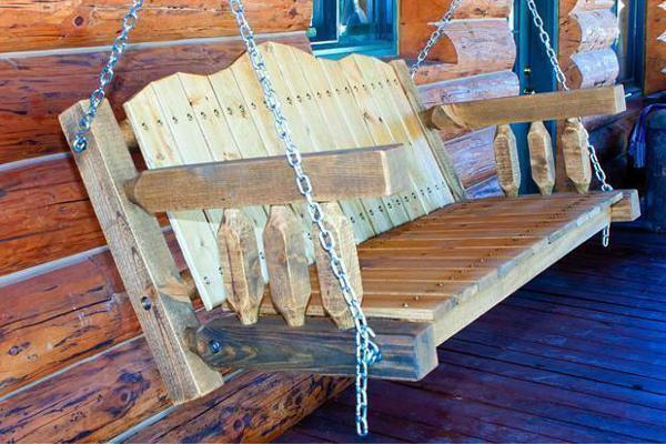 Montana Woodworks Homestead Porch Swing Seat with Chains Porch Swings Ready to Finish / No