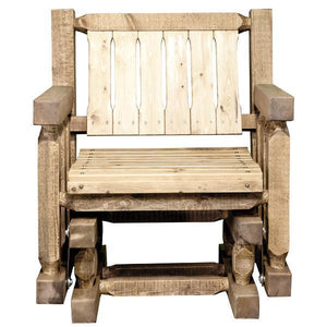 Montana Woodworks Homestead Single Seat Glider Gliders Exterior Stain