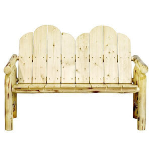 Montana Woodworks Log Deck Bench Garden Benches Exterior Stain Finish