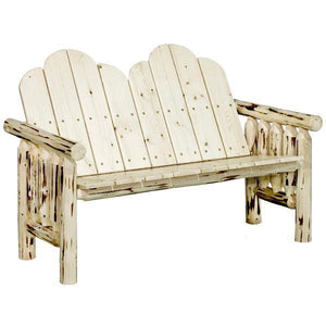 Montana Woodworks Log Deck Bench Garden Benches Ready to Finish