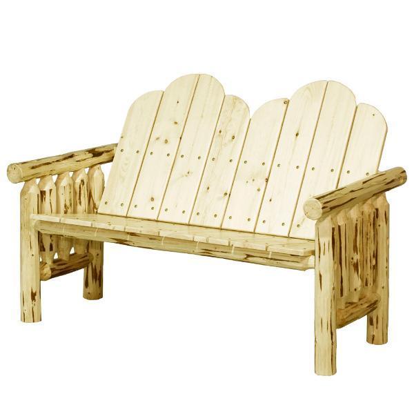 Montana Woodworks Log Deck Bench Garden Benches Ready to Finish