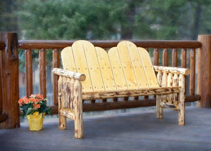 Montana Woodworks Log Deck Bench Garden Benches Ready to Finish