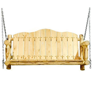 Montana Woodworks Log Porch Swing Porch Swings Exterior Stain Finish / No