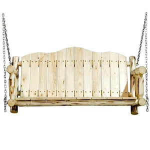 Montana Woodworks Log Porch Swing Porch Swings Ready to Finish / No