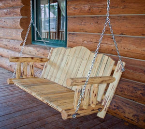 Montana Woodworks Log Porch Swing Porch Swings Ready to Finish / No
