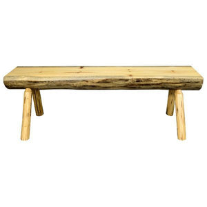 Montana Woodworks Montana Half Log Bench Garden Benches 4ft