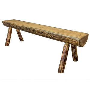 Montana Woodworks Montana Half Log Bench Garden Benches 4ft