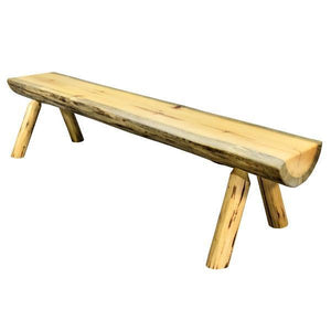 Montana Woodworks Montana Half Log Bench Garden Benches 4ft