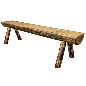 Montana Woodworks Montana Half Log Bench Garden Benches 4ft