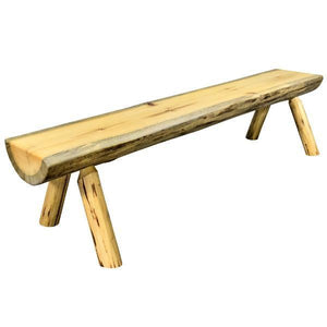 Montana Woodworks Montana Half Log Bench Garden Benches 4ft
