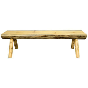 Montana Woodworks Montana Half Log Bench Garden Benches 5ft