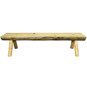 Montana Woodworks Montana Half Log Bench Garden Benches 6ft