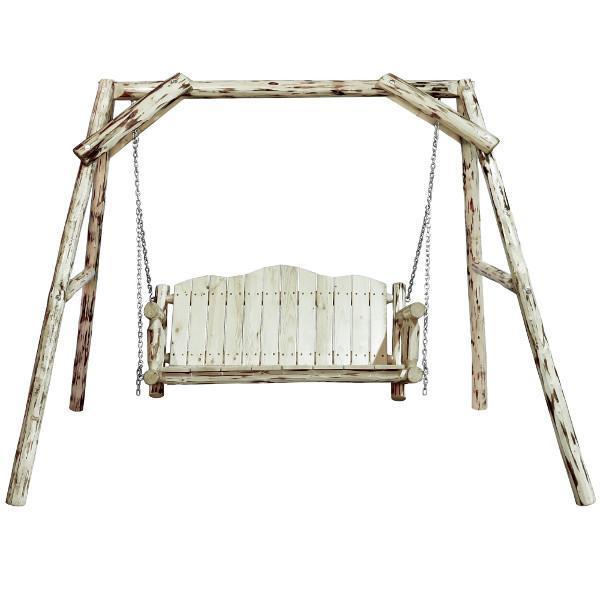 Montana Woodworks Montana Lawn Swing with &quot;A&quot; Frame Porch Swings Ready to Finish / No