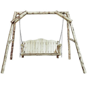 Montana Woodworks Montana Lawn Swing with "A" Frame Porch Swings Ready to Finish / No