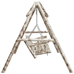 Montana Woodworks Montana Lawn Swing with "A" Frame Porch Swings Ready to Finish / No
