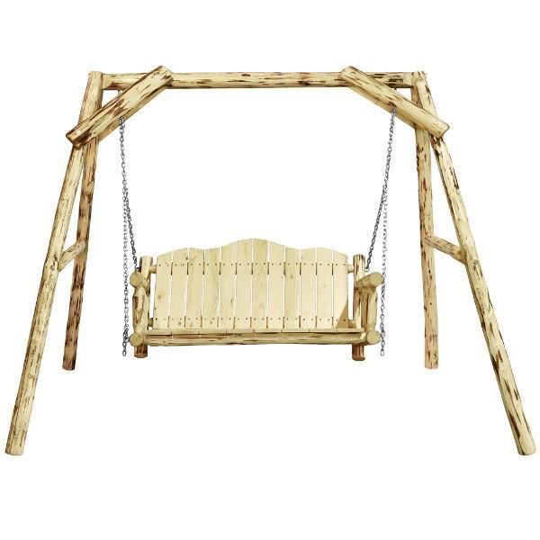 Montana Woodworks Montana Lawn Swing with &quot;A&quot; Frame Porch Swings Ready to Finish / No