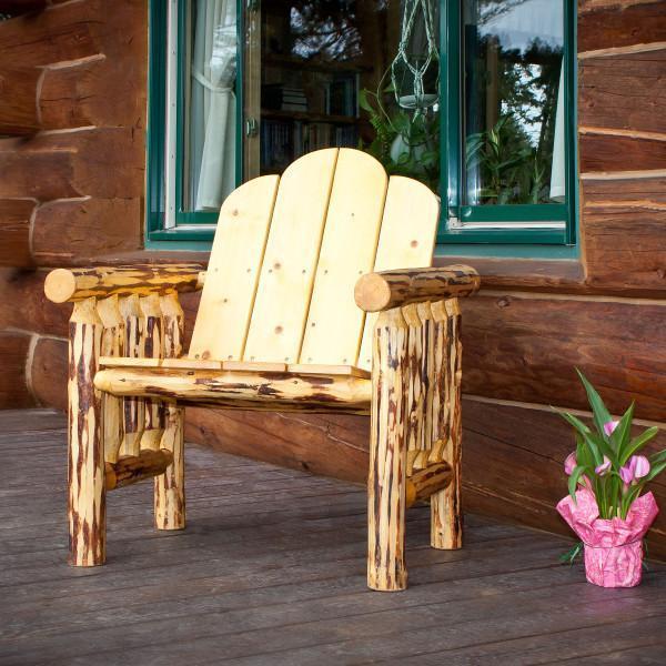 Montana Woodworks Montana Log Deck Chair Outdoor Chairs Ready to Finish