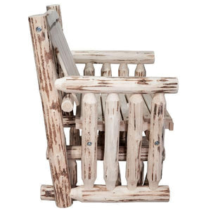 Montana Woodworks Montana Log Single Seat Glider Gliders Ready to Finish