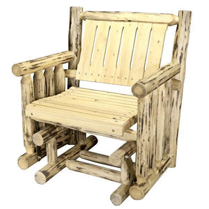 Montana Woodworks Montana Log Single Seat Glider Gliders Ready to Finish