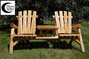 Moon Valley M-1400 Classic Outdoor Tete-a-Tete Garden Benches Unfinished