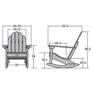 Mountain Bluff The Essential Adirondack Rocking Chair Rocking Chair
