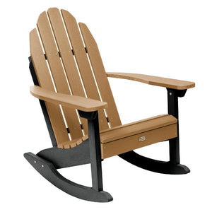Mountain Bluff The Essential Adirondack Rocking Chair Rocking Chair Caribou (Black/Tan)
