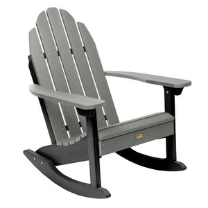 Mountain Bluff The Essential Adirondack Rocking Chair Rocking Chair Flint (Black/Gray)