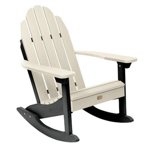 Mountain Bluff The Essential Adirondack Rocking Chair Rocking Chair Vapor (Black/Ivory)