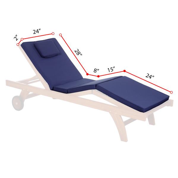Multi-position Chaise Lounger with Cushions Lounge Chair
